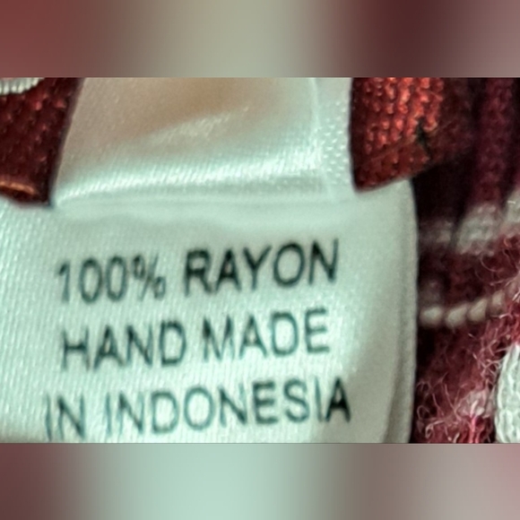 Adriana S/M Mulberry Colored Dress Criss Cross Plunge Neck Smocked Waist - Picture 6 of 6